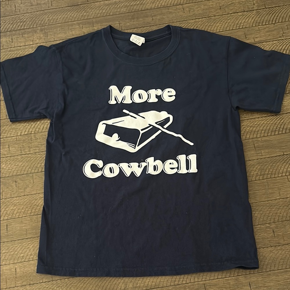 SNL - MORE COWBELL - Navy Blue Graphic Youth Med. T-Shirt